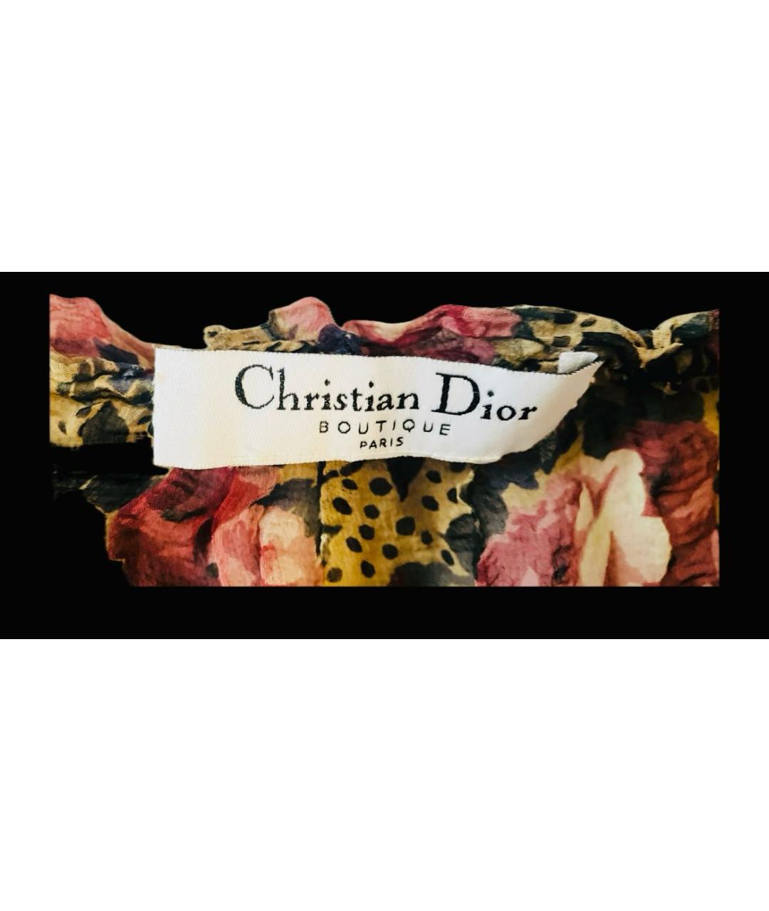 CHRISTIAN DIOR Мульти вискозная майка, фото 3