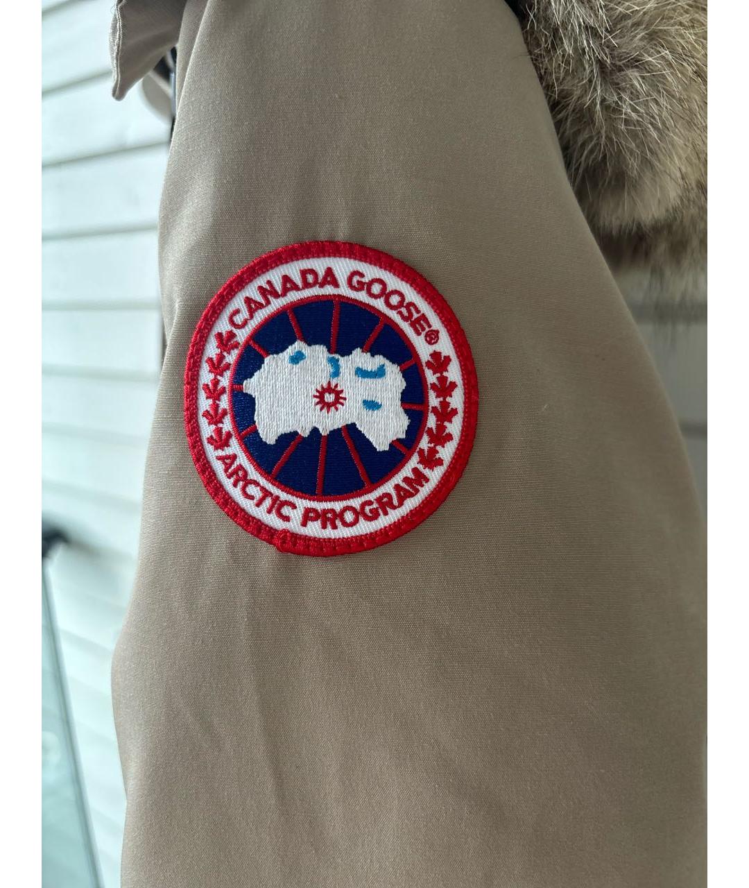 CANADA GOOSE Бежевая полиэстеровая парка, фото 5