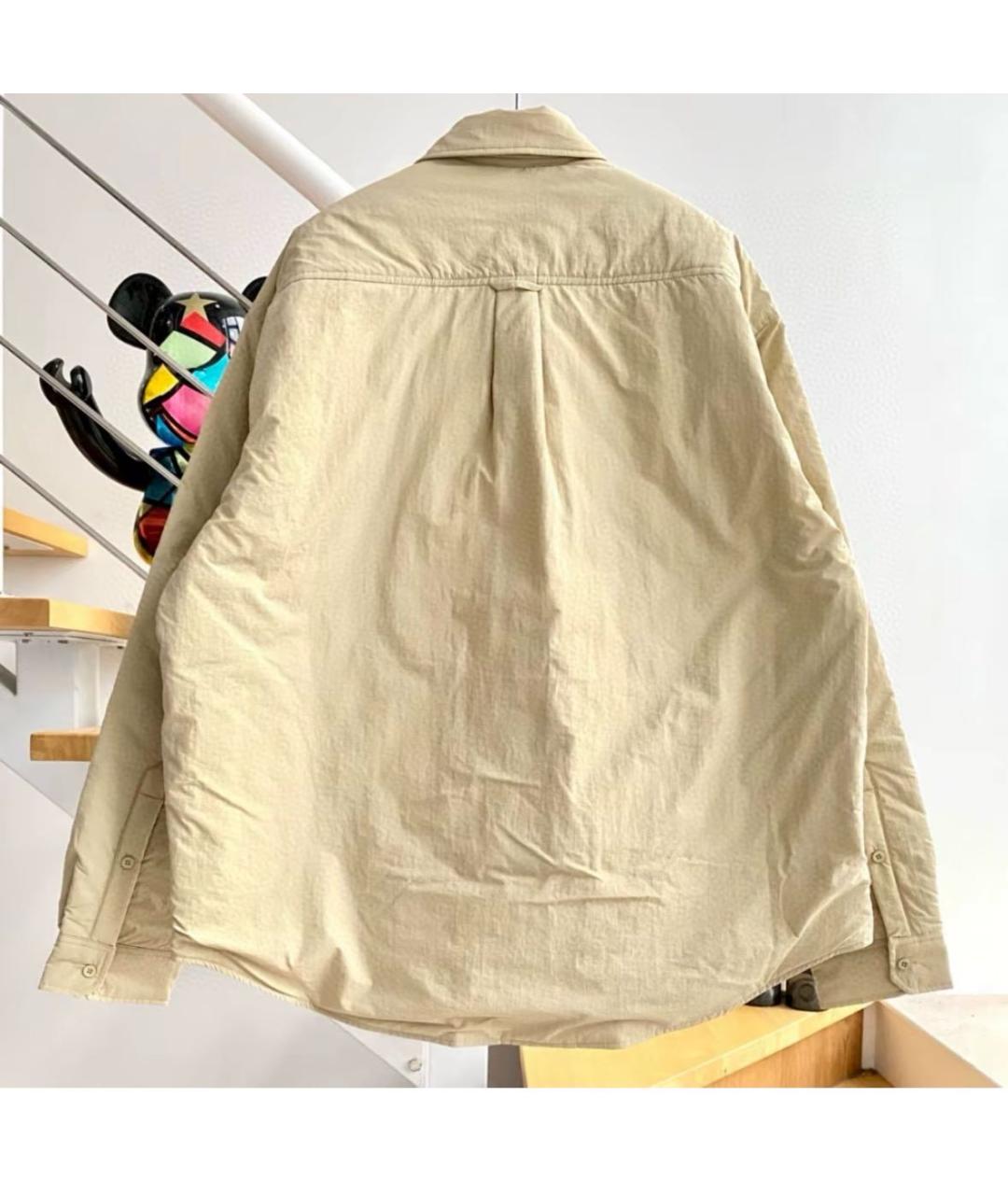 BALENCIAGA Бежевая хлопковая классическая рубашка, фото 3