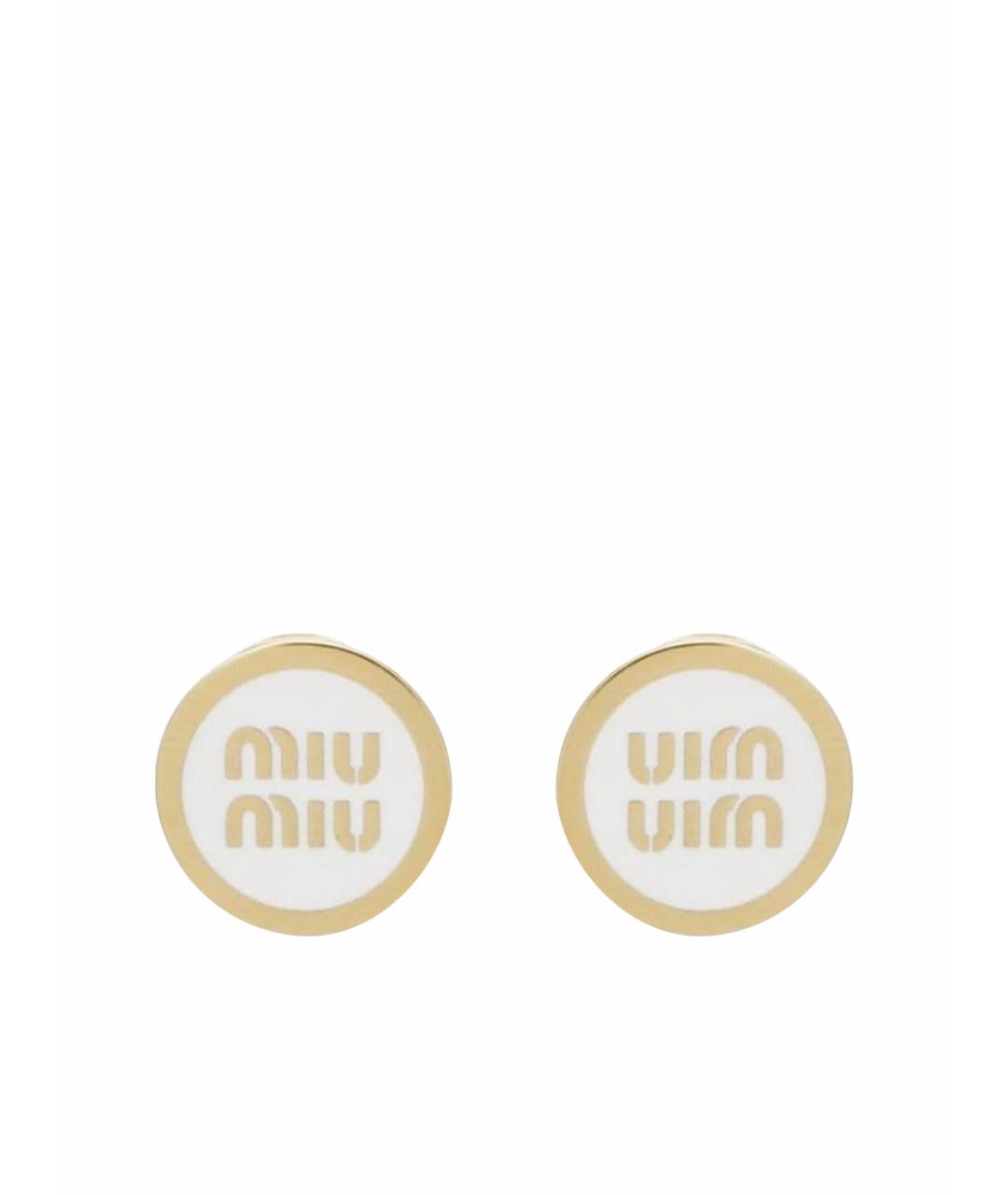 MIU MIU Золотые металлические серьги, фото 1