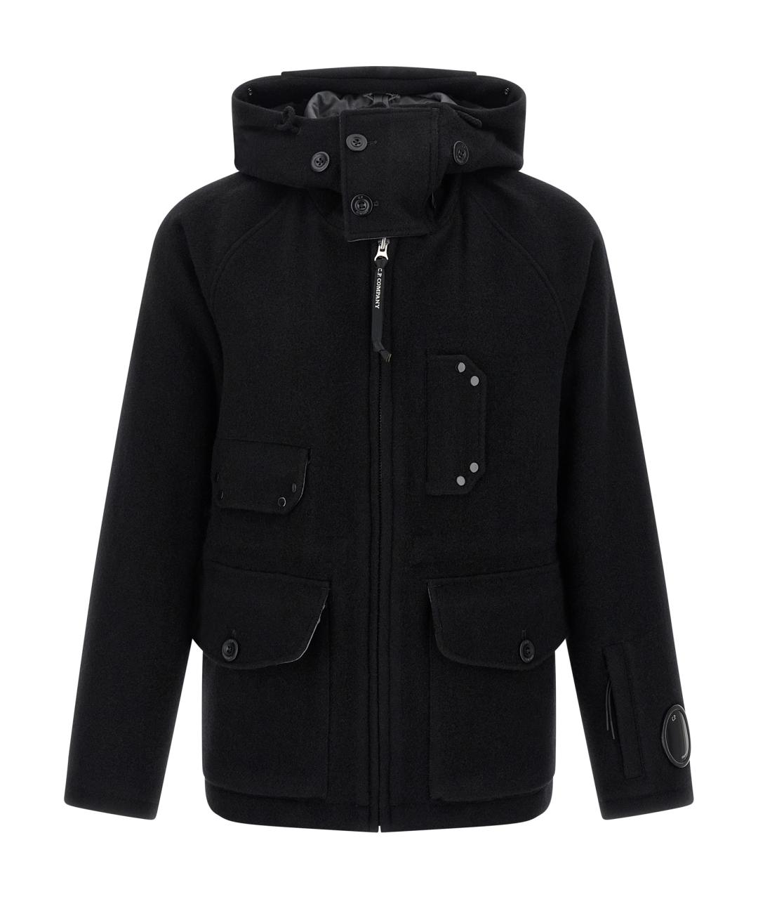 CP COMPANY Черная шерстяная куртка, фото 1