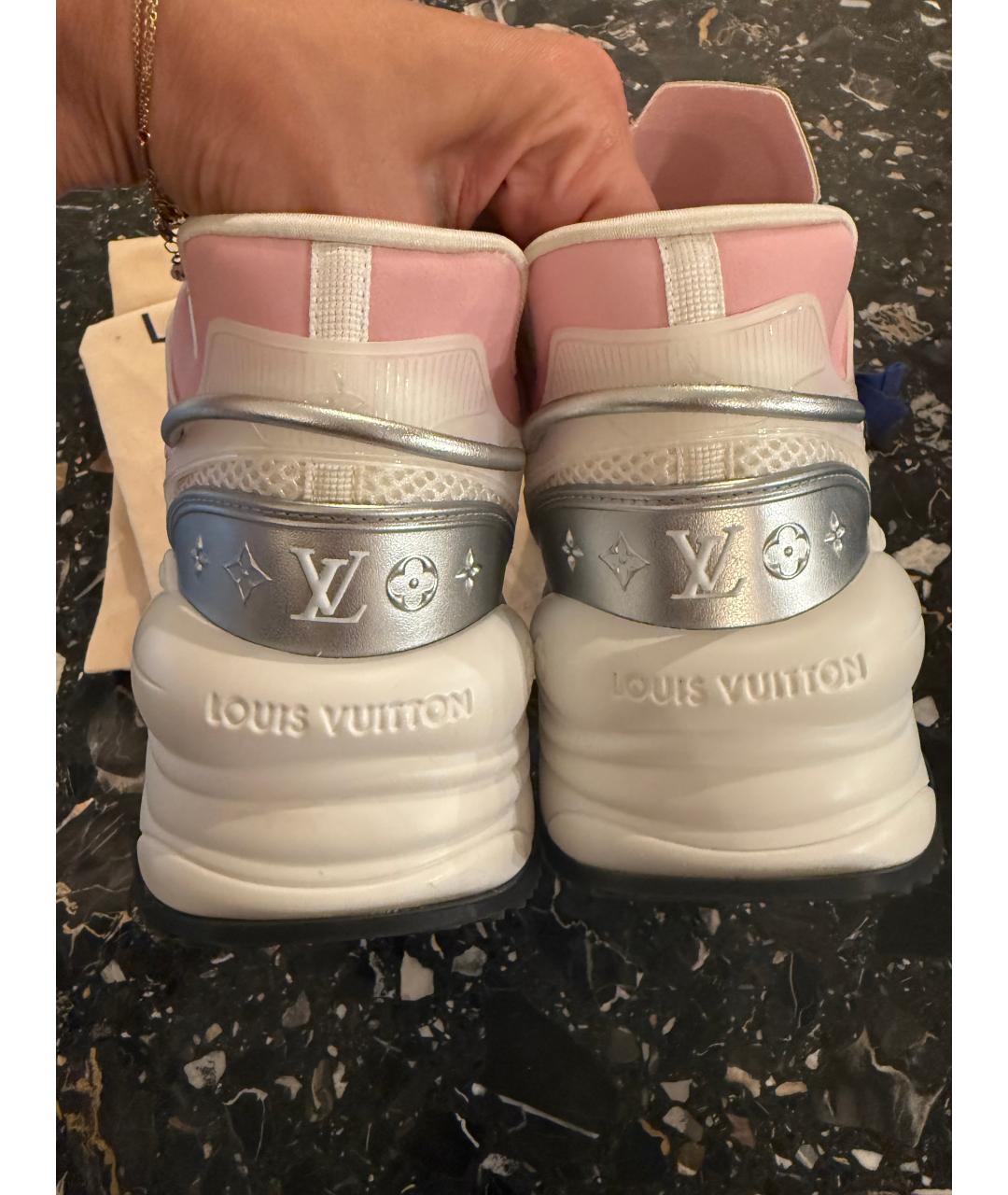 LOUIS VUITTON Белые кожаные кроссовки, фото 4