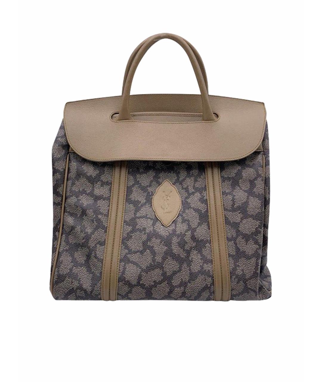 SAINT LAURENT Бежевая сумка с короткими ручками, фото 1