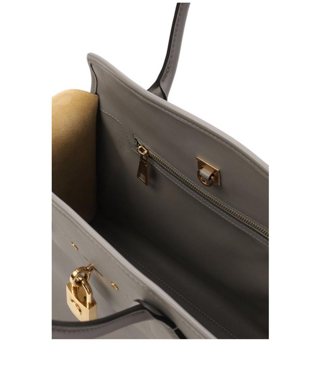 LOUIS VUITTON Антрацитовая кожаная сумка через плечо, фото 4
