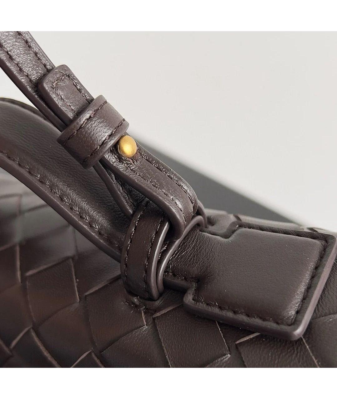 BOTTEGA VENETA Коричневая кожаная сумка с короткими ручками, фото 8