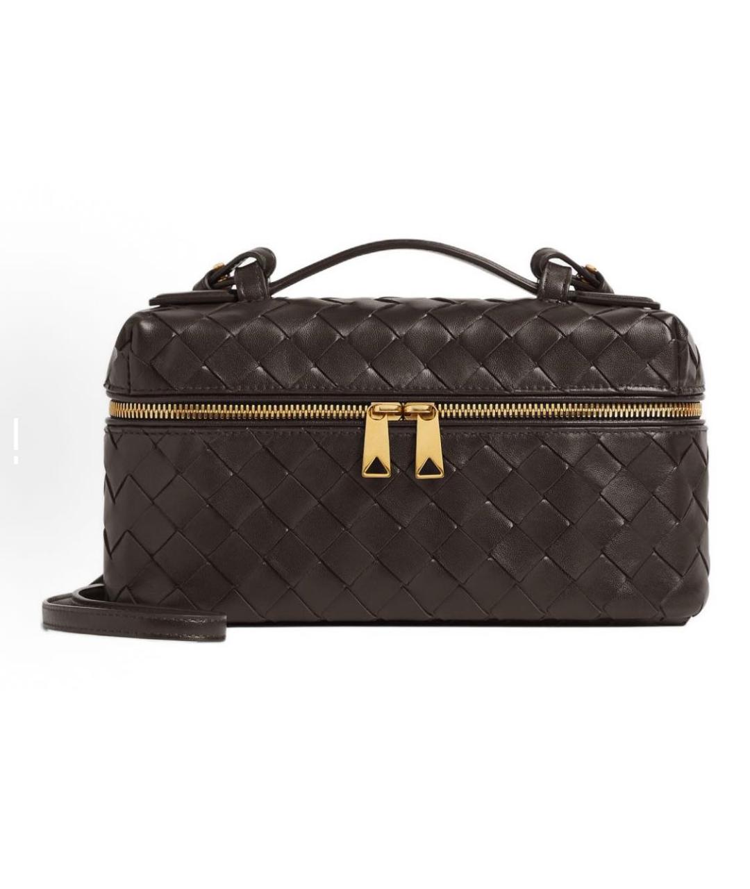 BOTTEGA VENETA Коричневая кожаная сумка с короткими ручками, фото 1