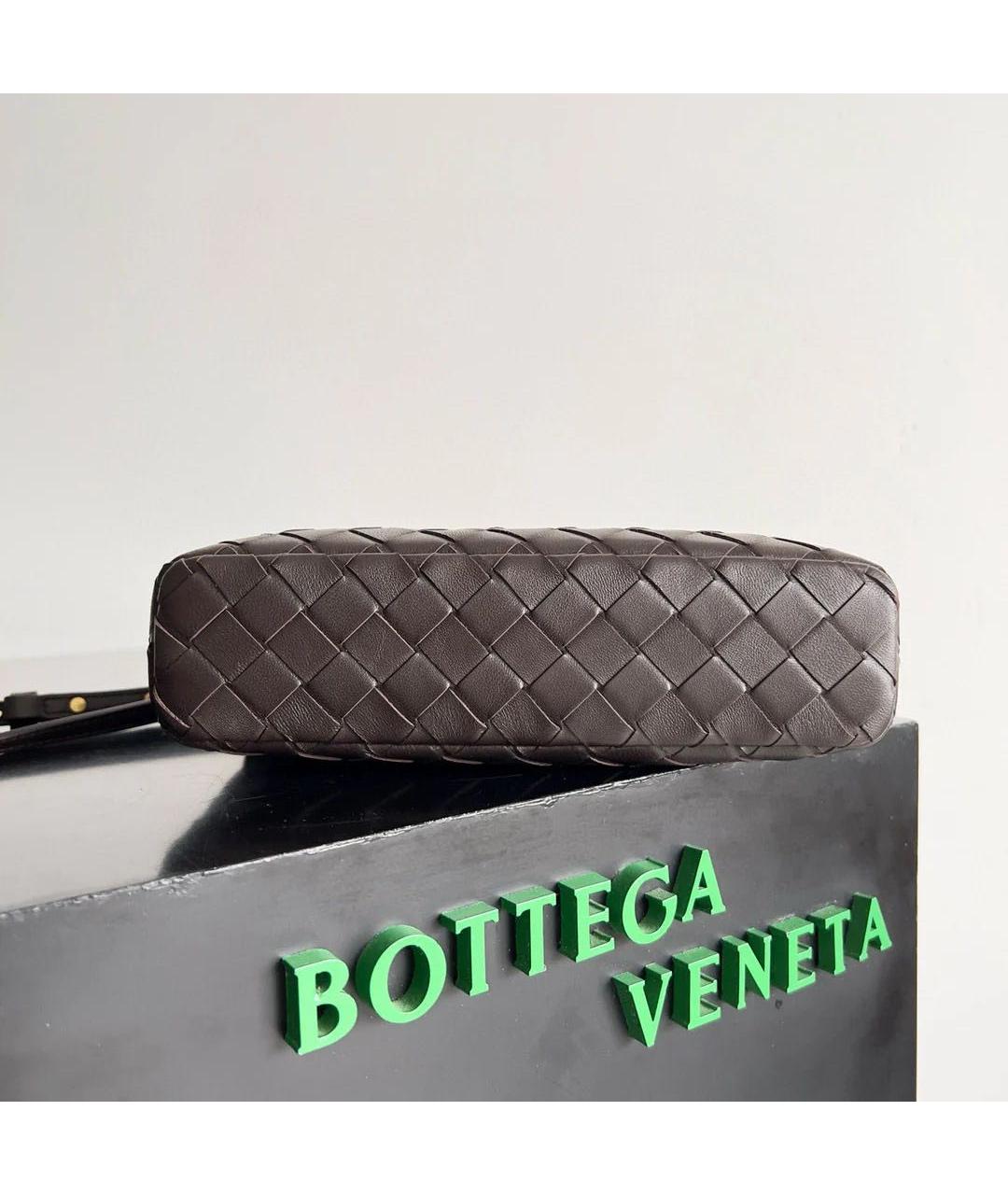 BOTTEGA VENETA Коричневая кожаная сумка с короткими ручками, фото 6