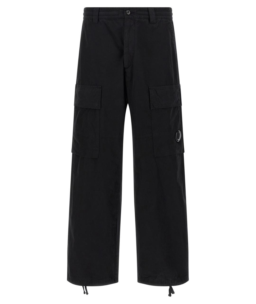 CP COMPANY Черные хлопковые повседневные брюки, фото 1