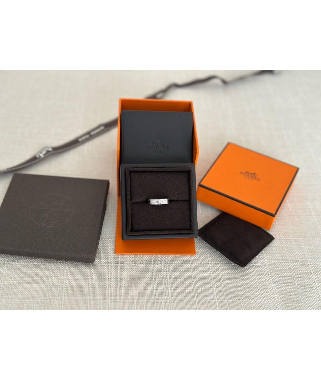 HERMES Серебряное кольцо из белого золота, фото 5