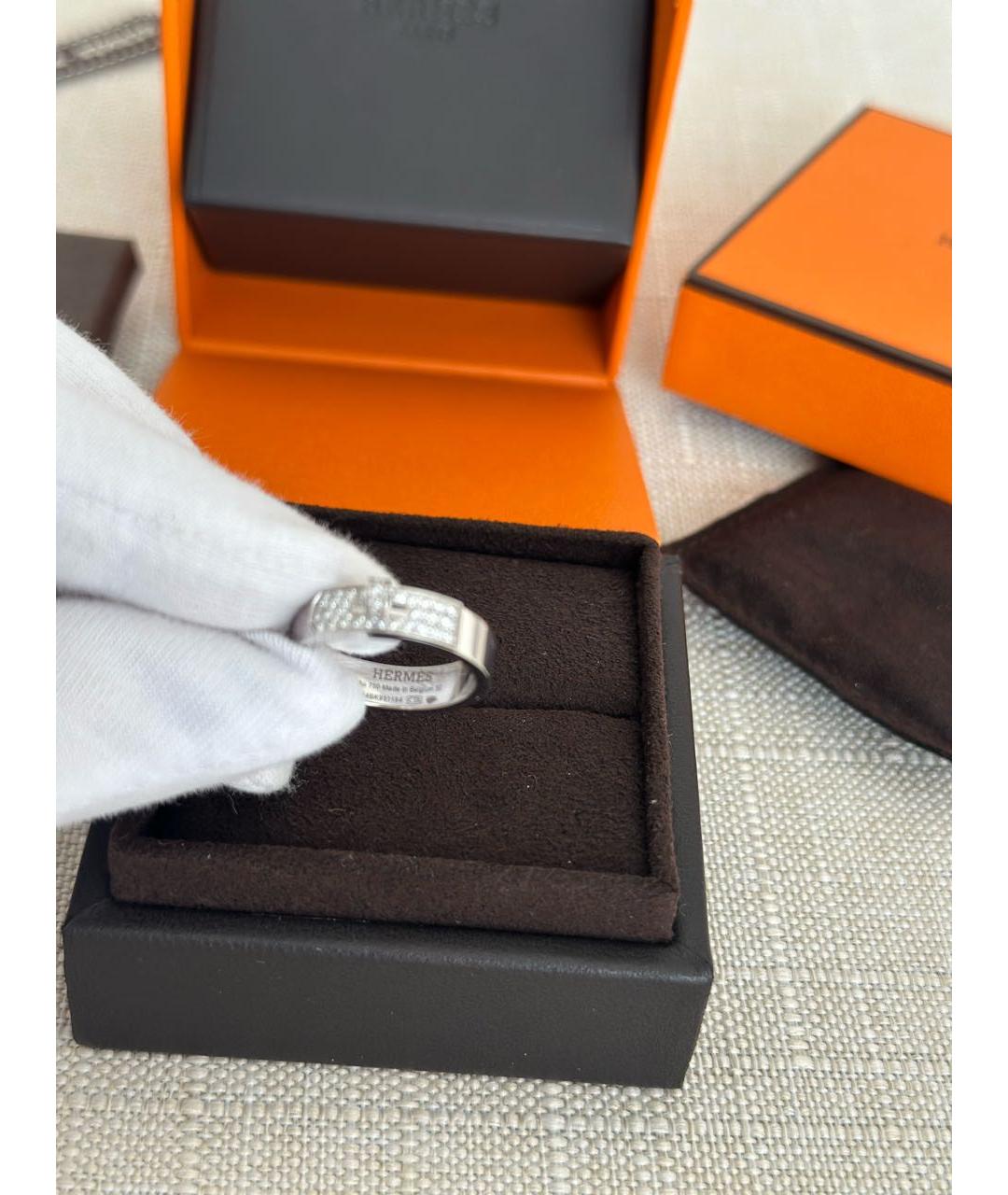 HERMES Серебряное кольцо из белого золота, фото 3