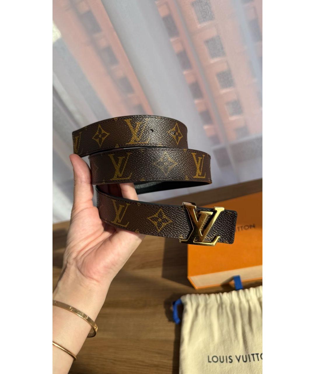 LOUIS VUITTON Черный ремень, фото 4