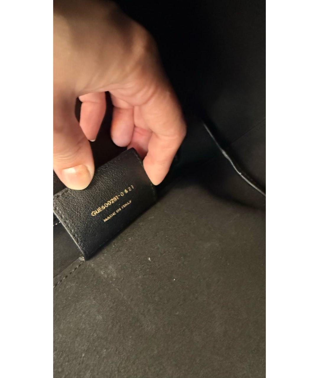 SAINT LAURENT Черная кожаная сумка тоут, фото 4