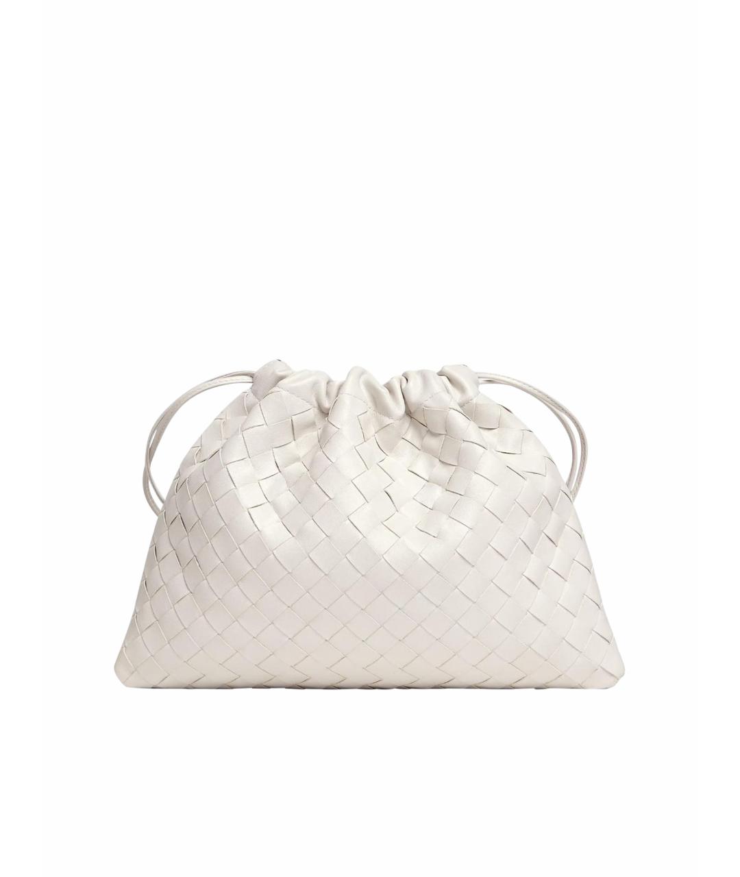 BOTTEGA VENETA Белая кожаная сумка через плечо, фото 1