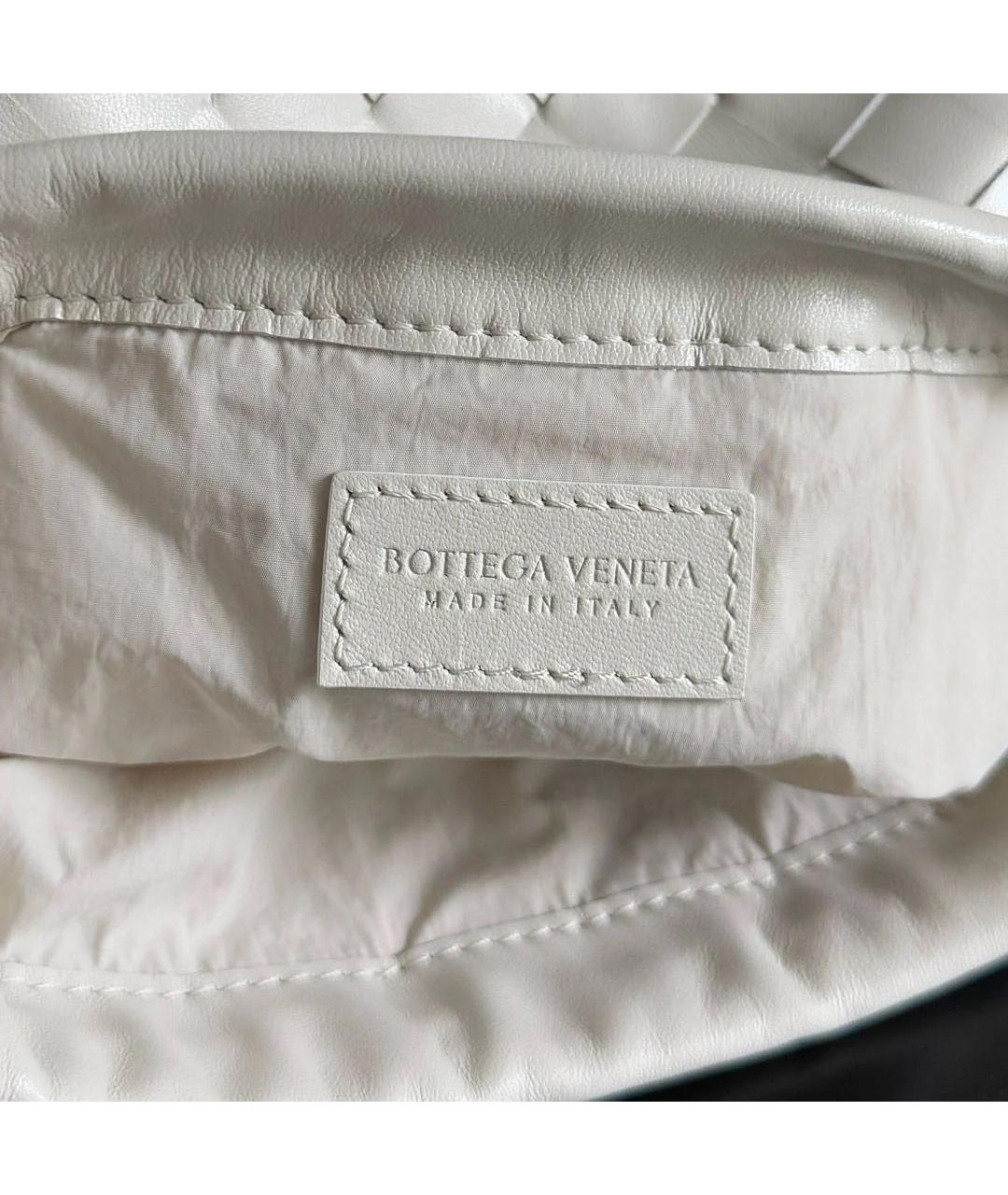 BOTTEGA VENETA Белая кожаная сумка через плечо, фото 8