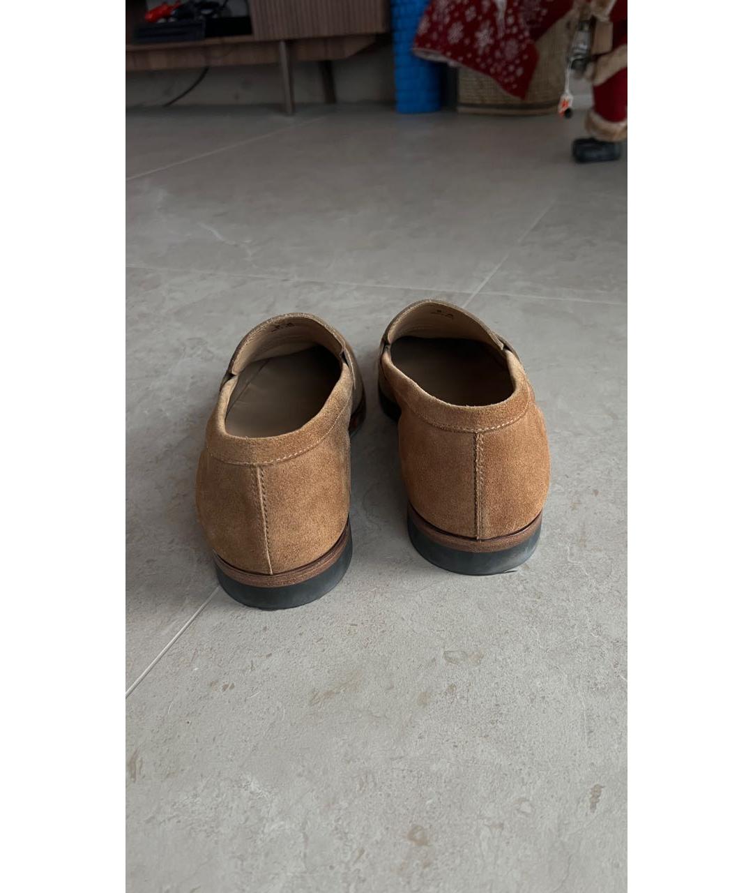 TOD'S Коричневые замшевые лоферы, фото 4