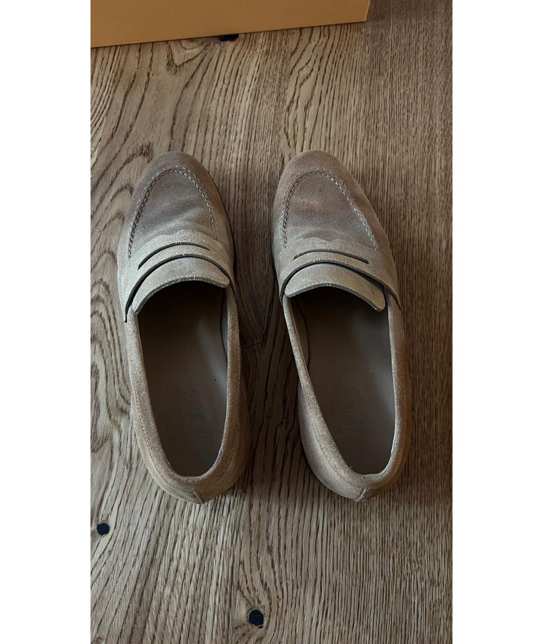 TOD'S Коричневые замшевые лоферы, фото 3