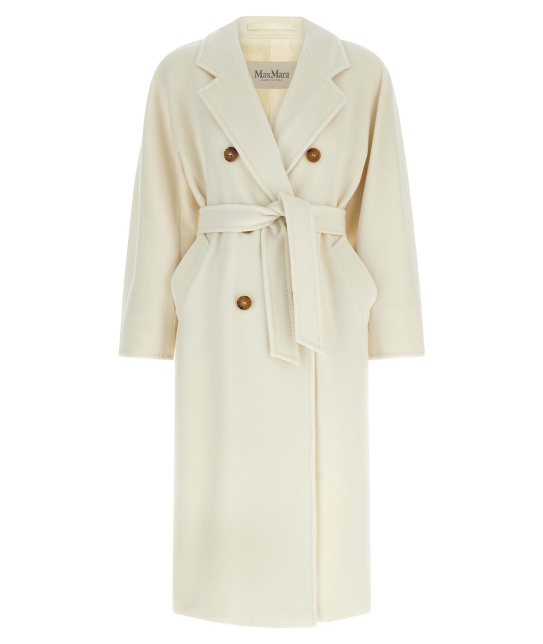 MAX MARA Белое шерстяное пальто, фото 1