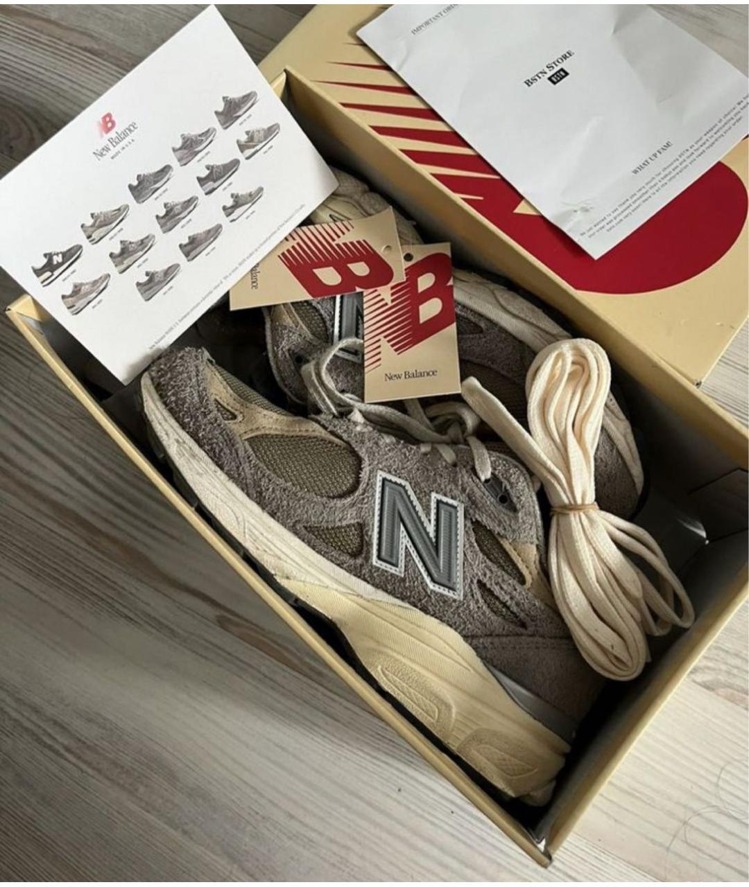 NEW BALANCE Серые замшевые кроссовки, фото 2