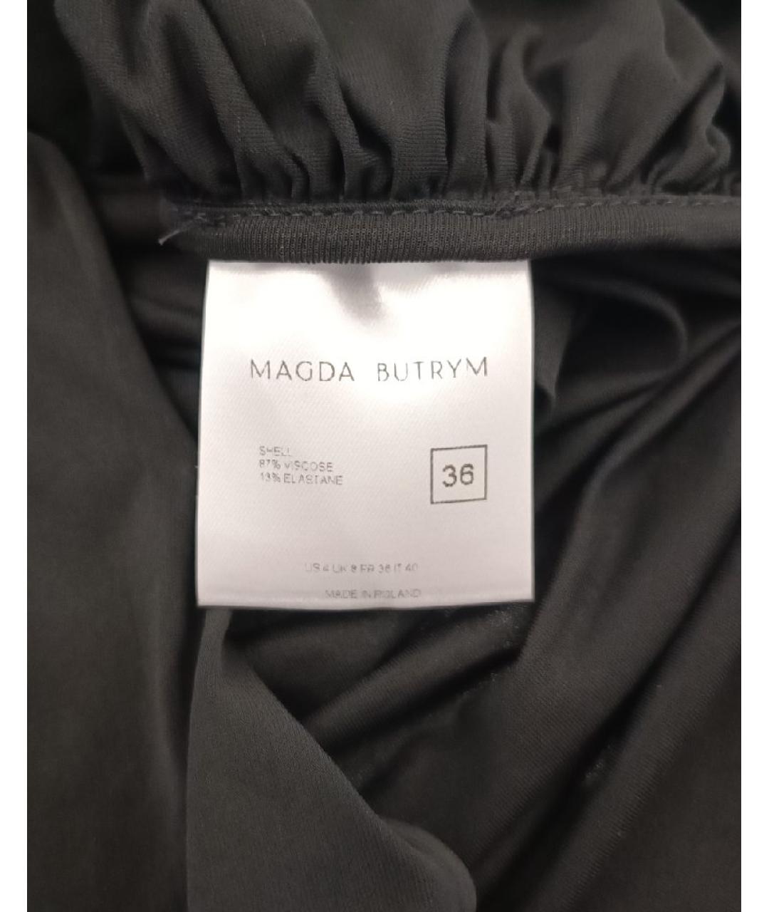 MAGDA BUTRYM Черная вискозная блузы, фото 3