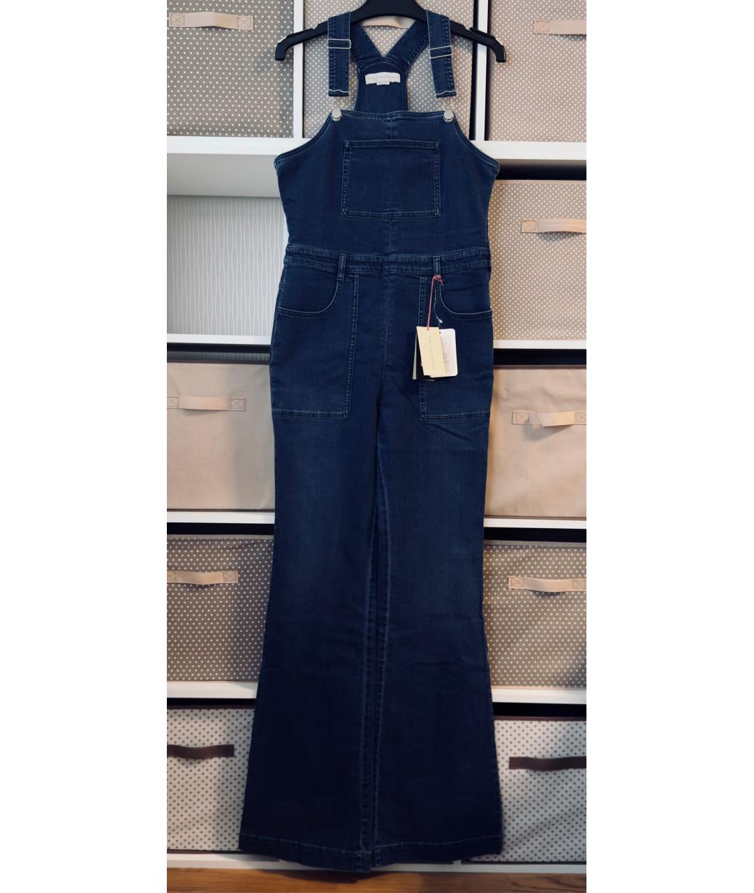 STELLA MCCARTNEY Синий хлопко-эластановый комбинезон, фото 9