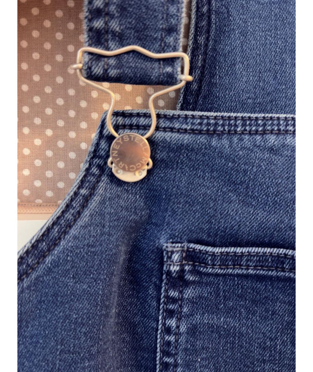 STELLA MCCARTNEY Синий хлопко-эластановый комбинезон, фото 5