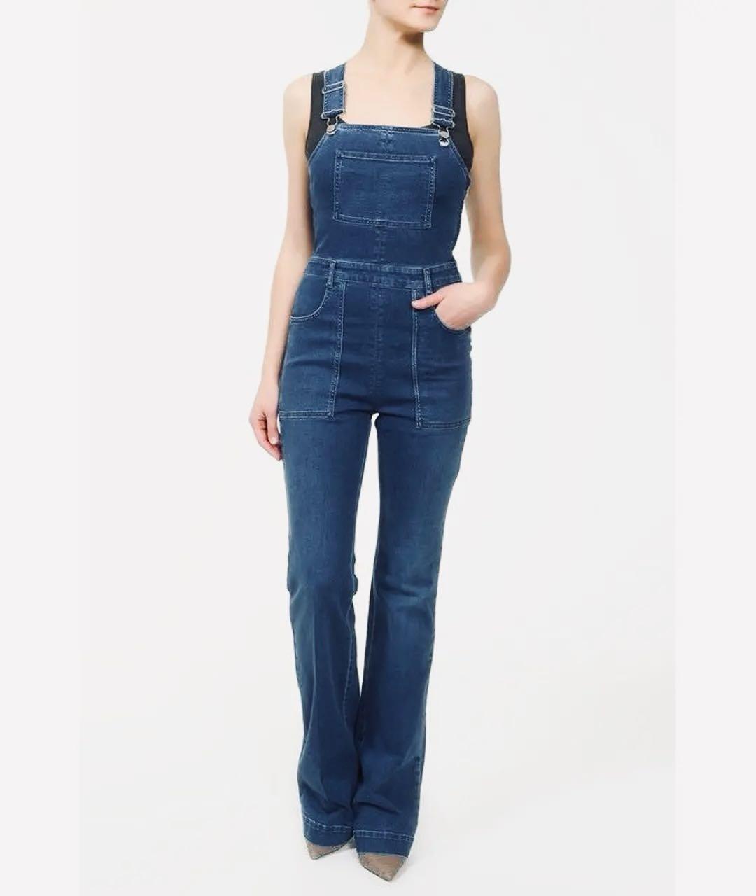 STELLA MCCARTNEY Синий хлопко-эластановый комбинезон, фото 8