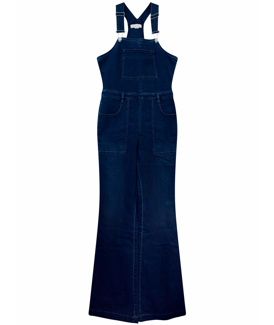 STELLA MCCARTNEY Синий хлопко-эластановый комбинезон, фото 1