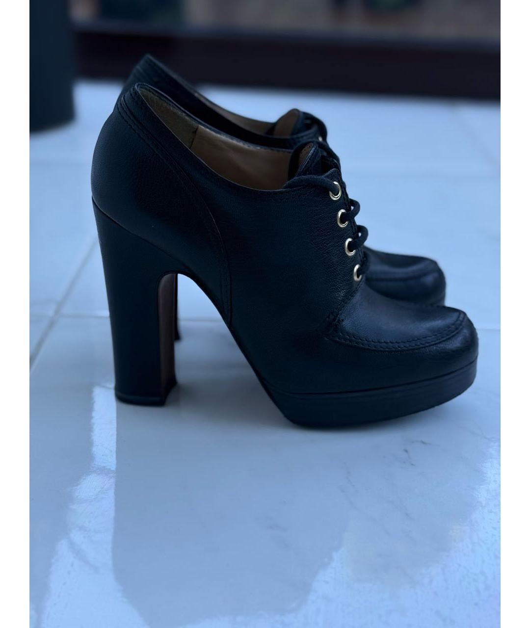 DOLCE&GABBANA Черные кожаные туфли, фото 5