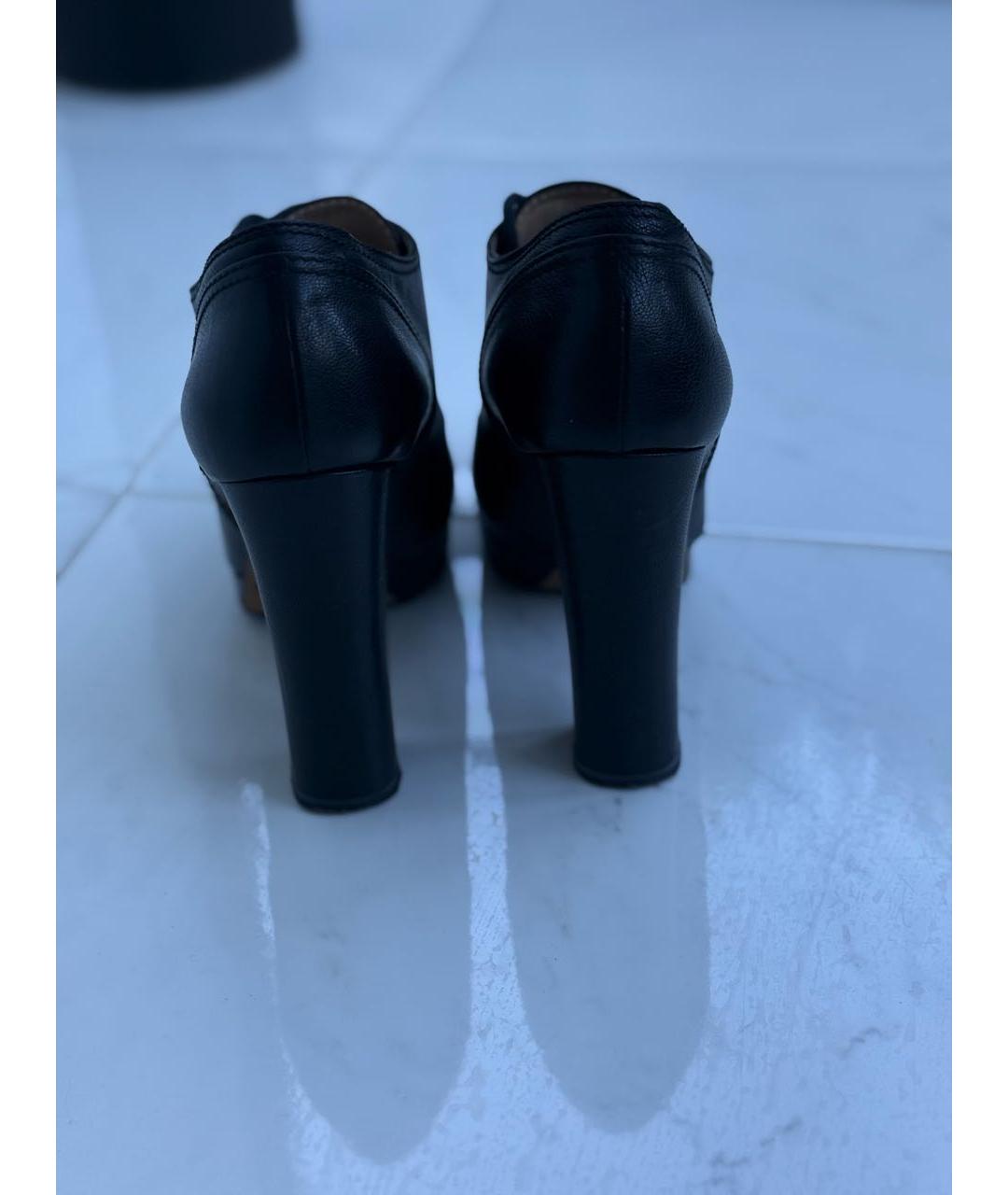 DOLCE&GABBANA Черные кожаные туфли, фото 4