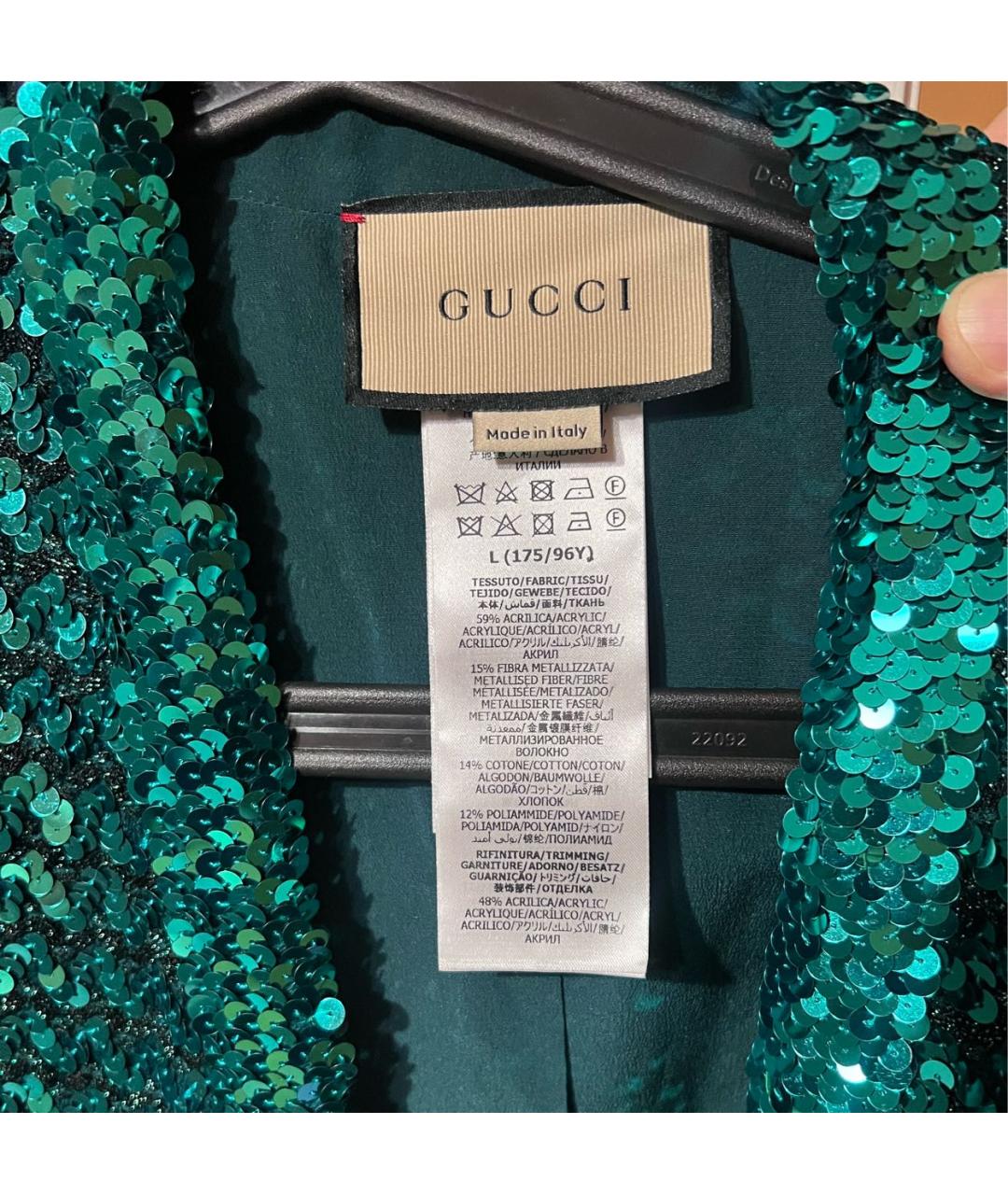 GUCCI Зеленый жакет/пиджак, фото 8