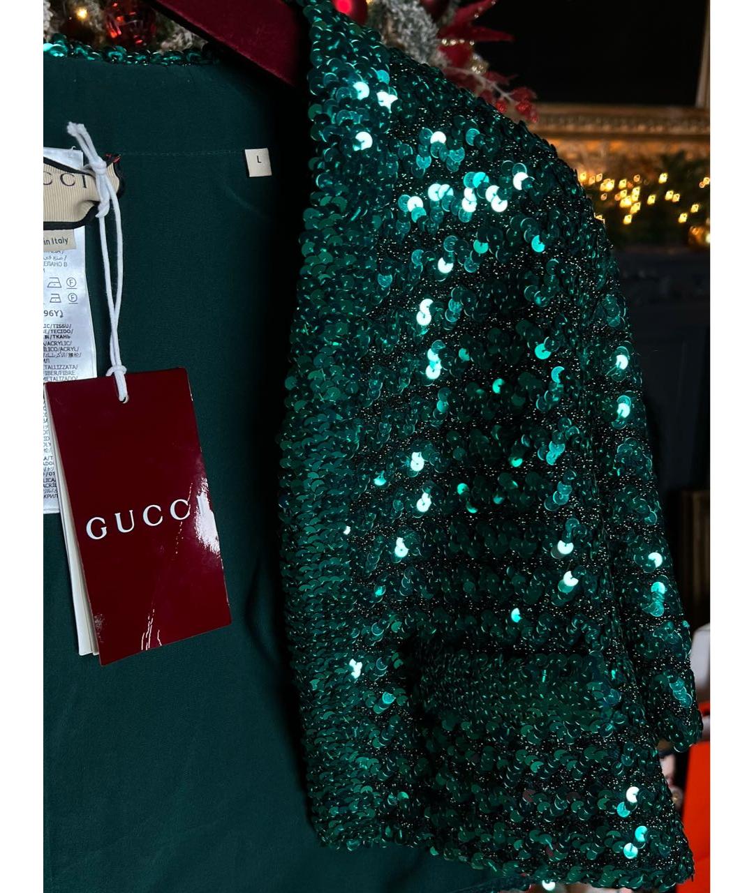 GUCCI Зеленый жакет/пиджак, фото 5