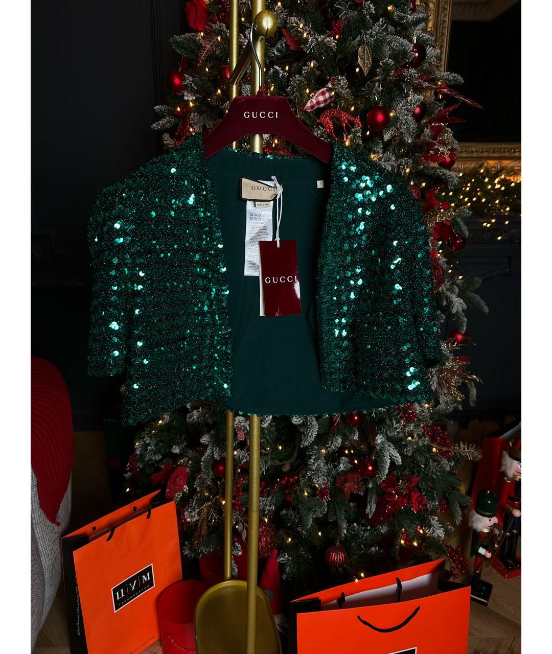 GUCCI Зеленый жакет/пиджак, фото 6