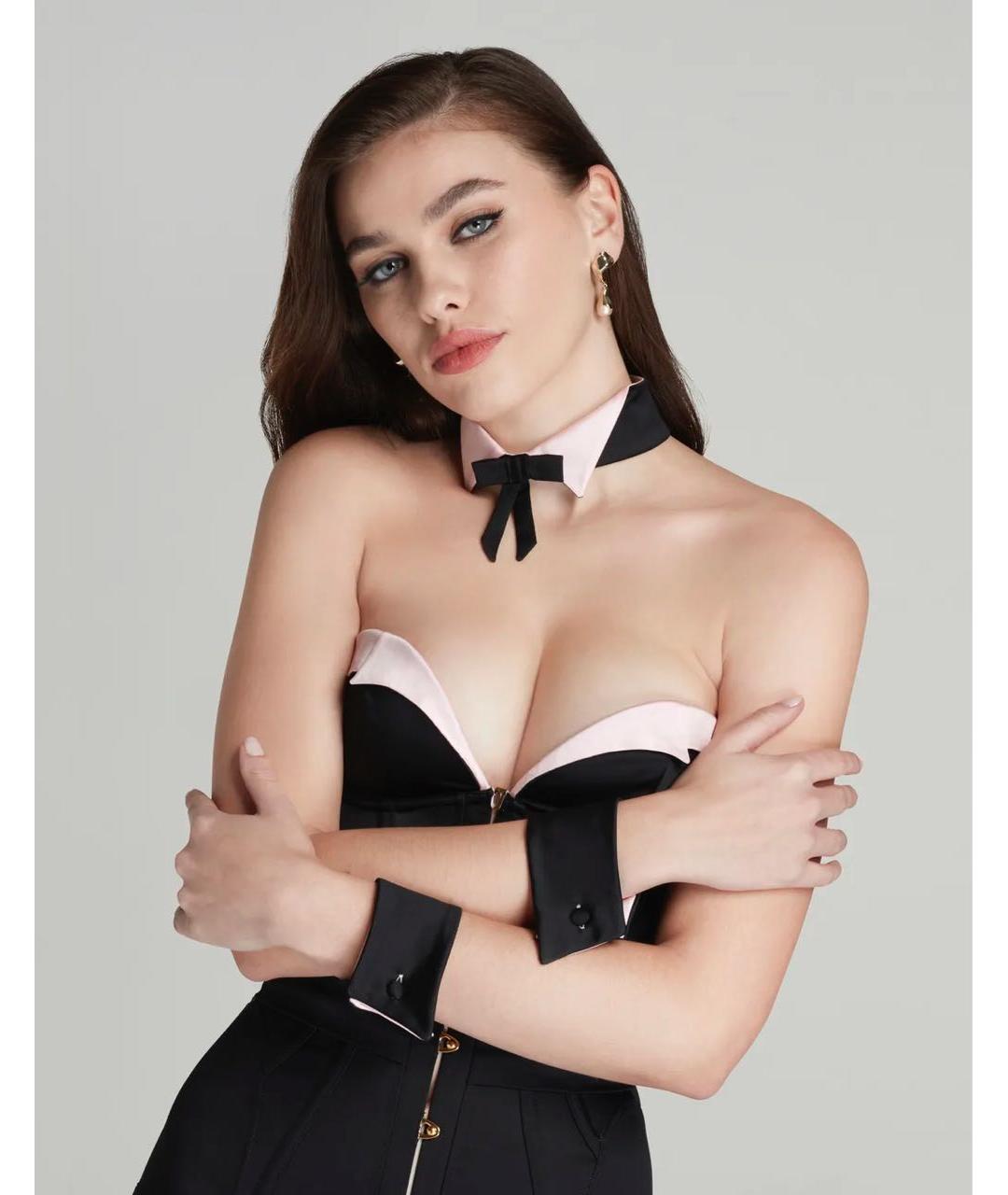 AGENT PROVOCATEUR Черный шелковый корсет, фото 3