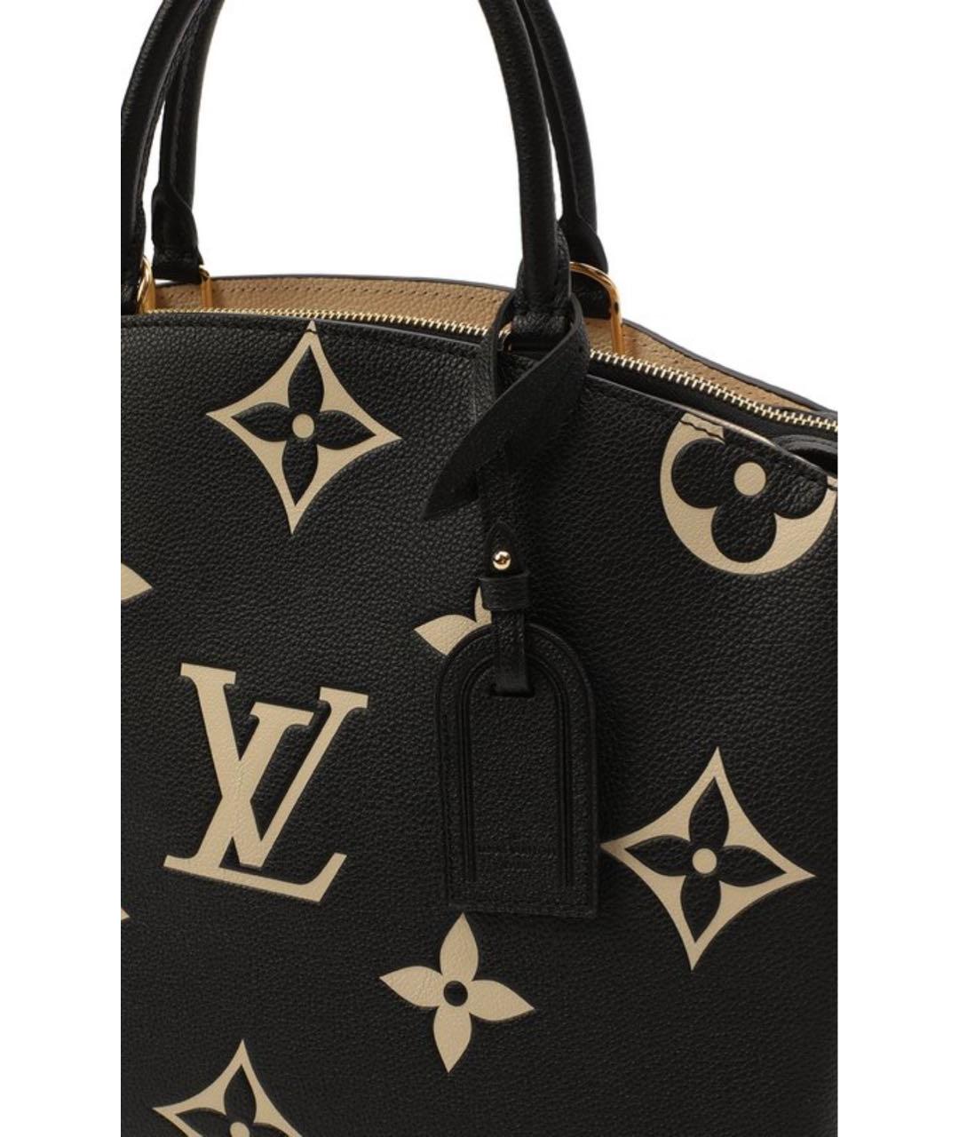 LOUIS VUITTON Черная кожаная сумка с короткими ручками, фото 6