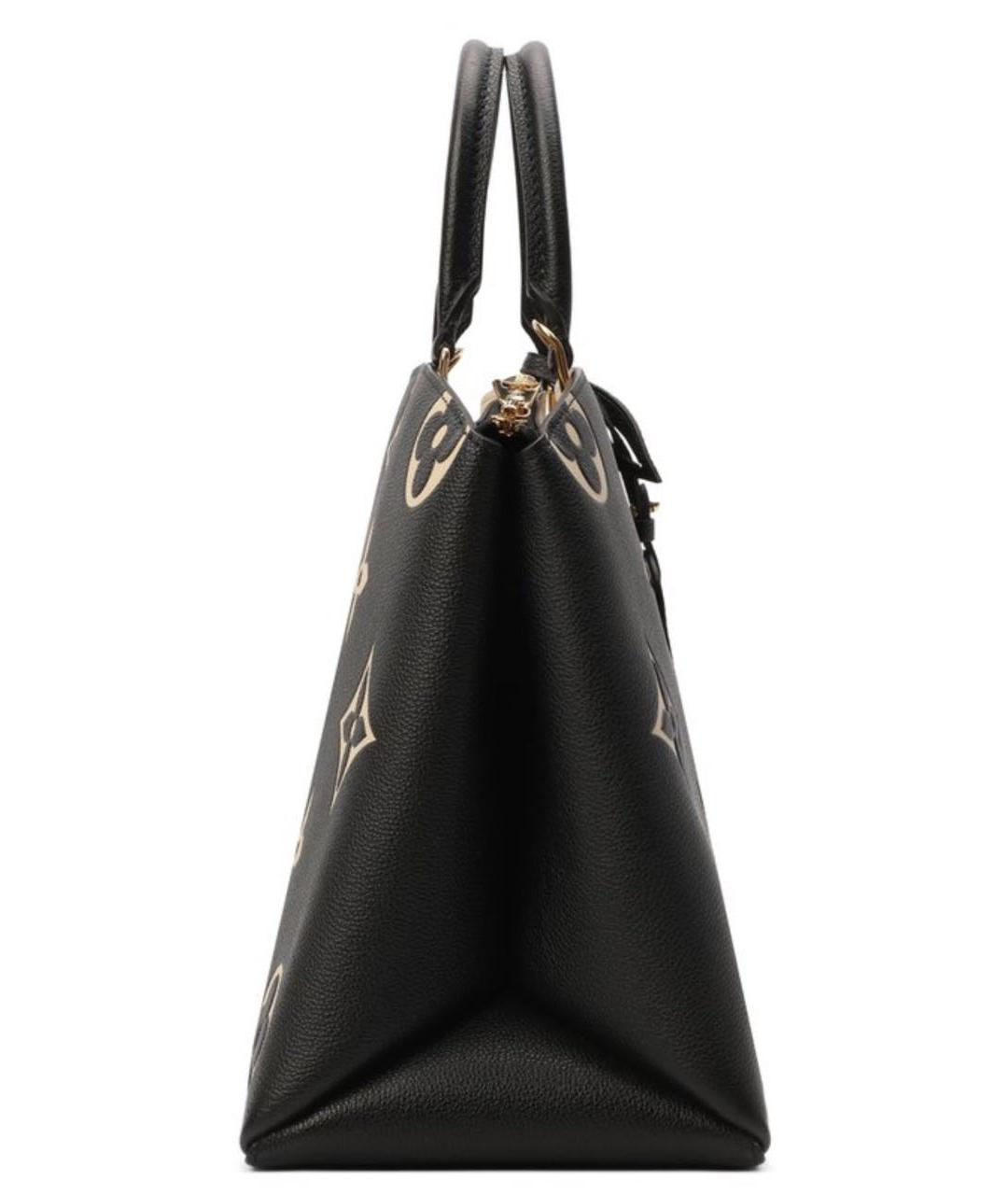 LOUIS VUITTON Черная кожаная сумка с короткими ручками, фото 4