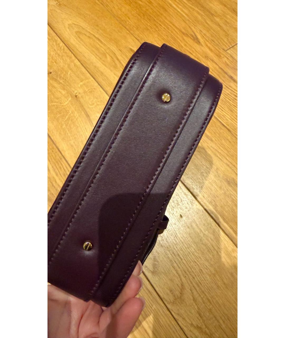 LANVIN Бордовая кожаная сумка через плечо, фото 5