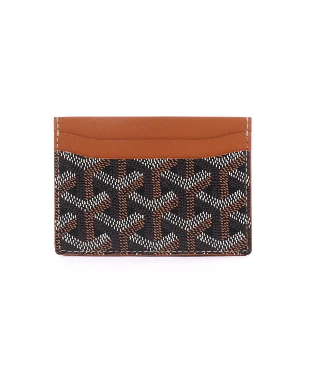 GOYARD Коричневый кожаный кардхолдер, фото 3