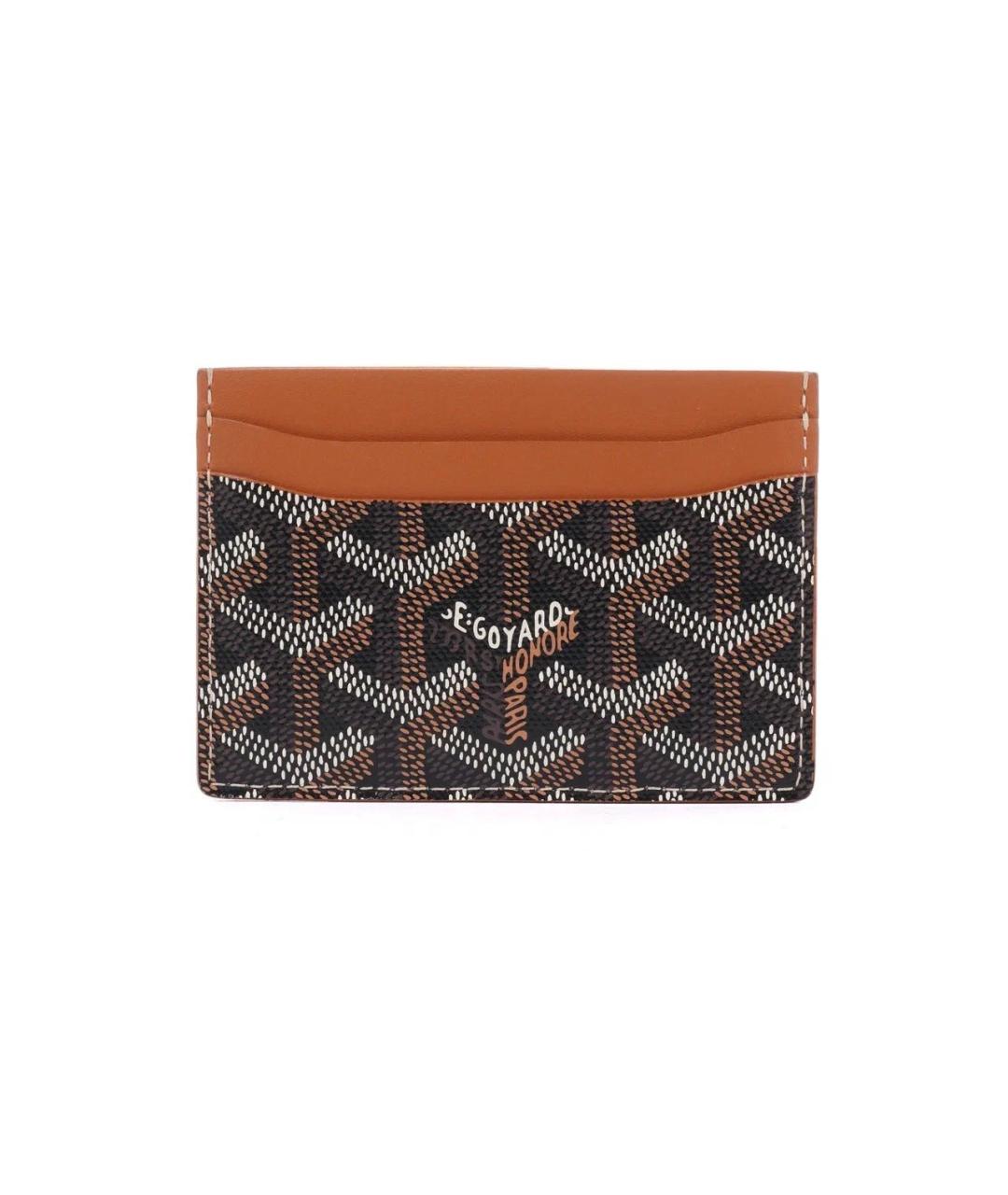 GOYARD Коричневый кожаный кардхолдер, фото 1