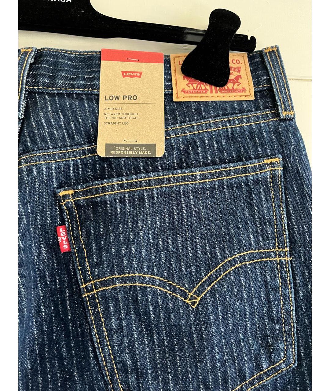 LEVI'S Темно-синие прямые джинсы, фото 3