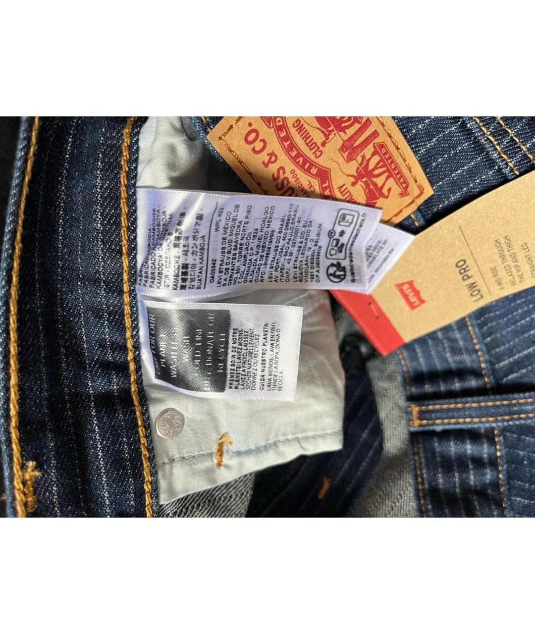 LEVI'S Темно-синие прямые джинсы, фото 6