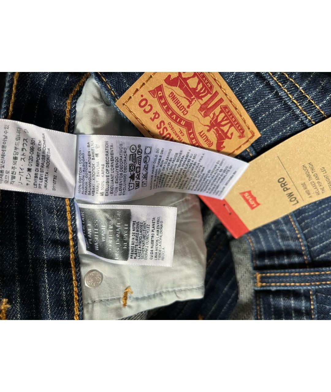 LEVI'S Темно-синие прямые джинсы, фото 5