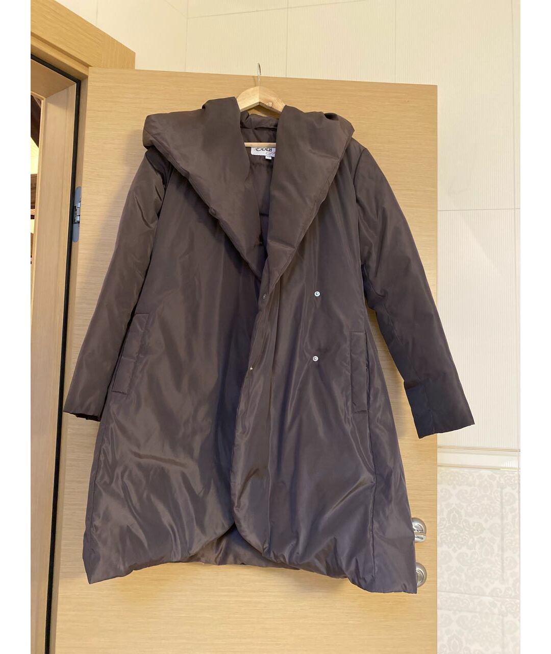 ODRI Коричневая полиэстеровая куртка, фото 4