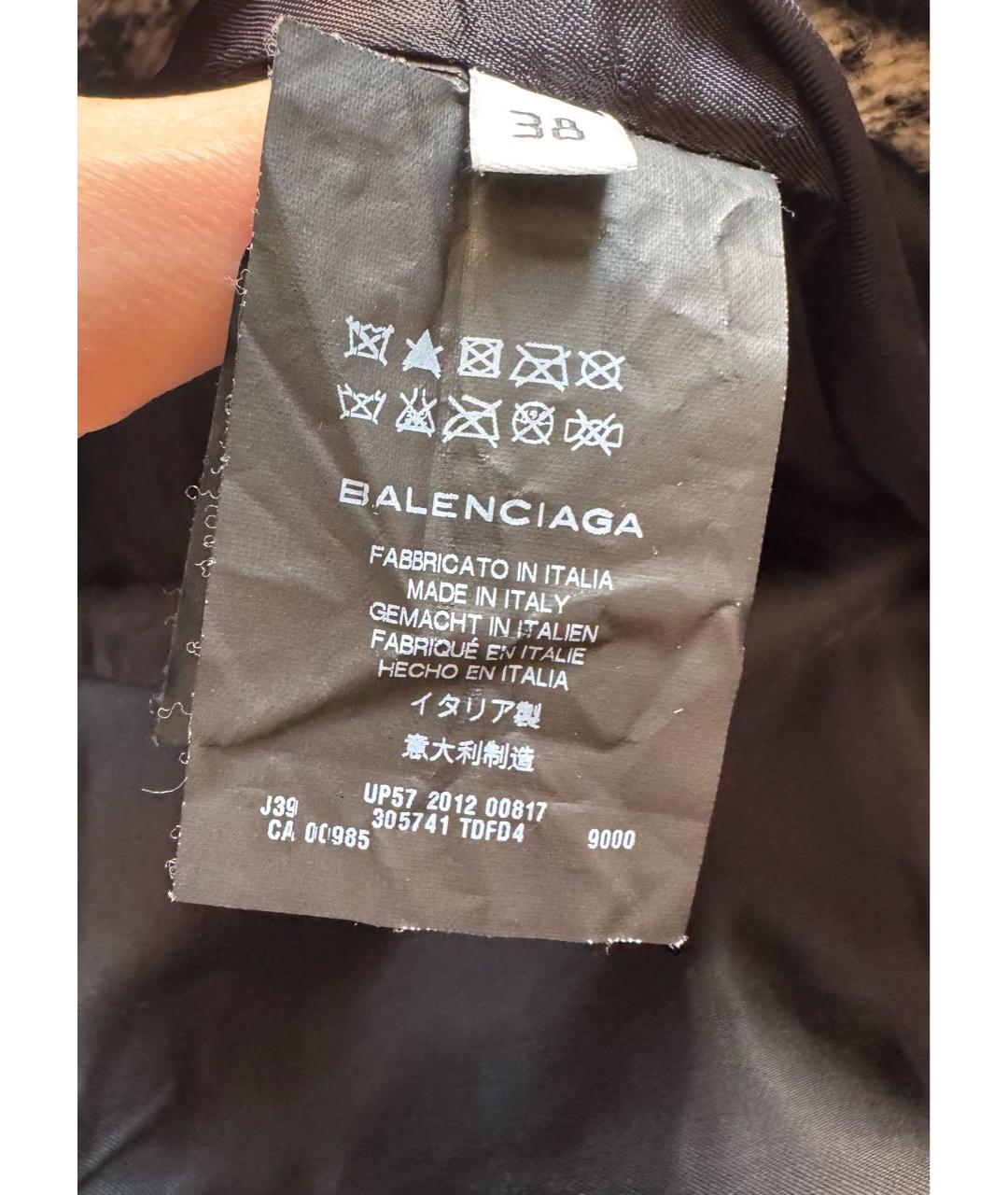 BALENCIAGA Красная кожаная юбка мини, фото 3
