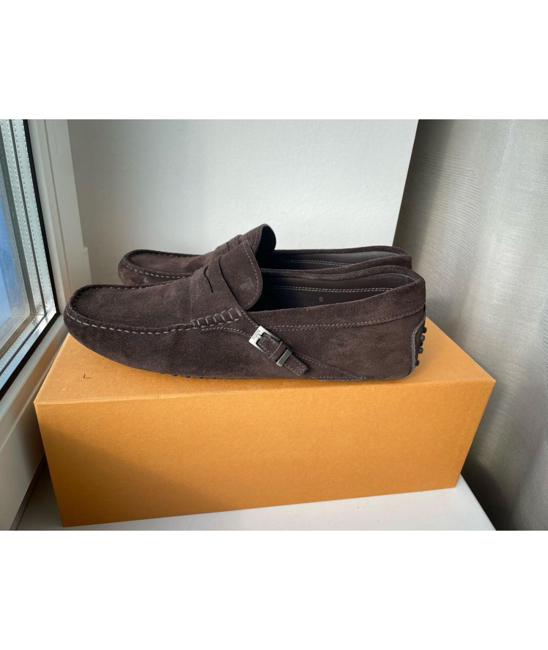 TOD'S Коричневые замшевые мокасины, фото 5