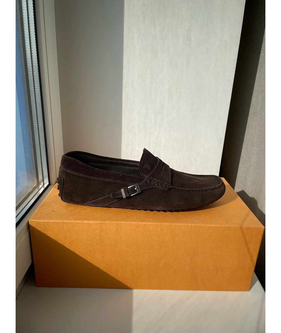 TOD'S Коричневые замшевые мокасины, фото 9