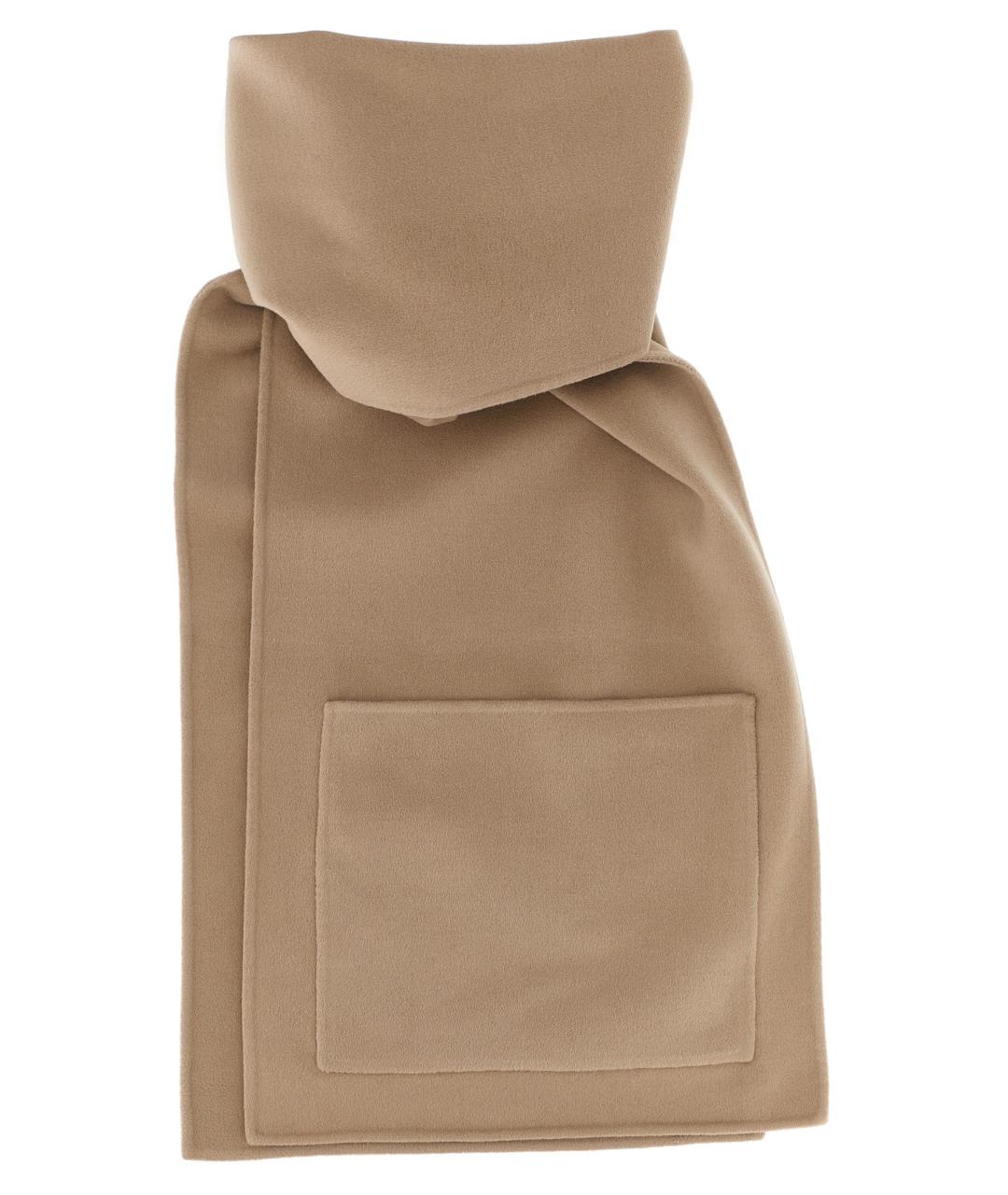 ALBERTA FERRETTI Бежевый шерстяной шарф, фото 1