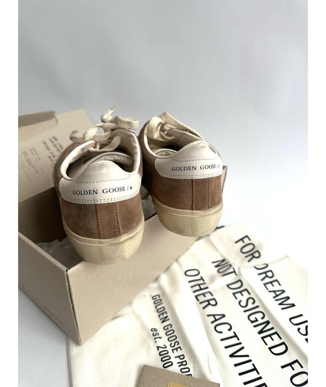 GOLDEN GOOSE DELUXE BRAND Коричневые замшевые кеды, фото 4
