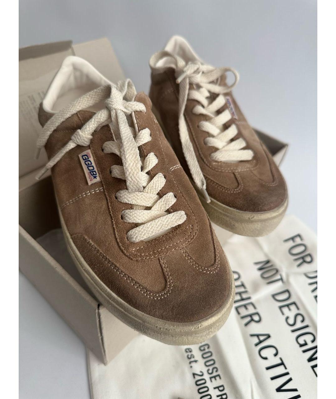 GOLDEN GOOSE DELUXE BRAND Коричневые замшевые кеды, фото 6