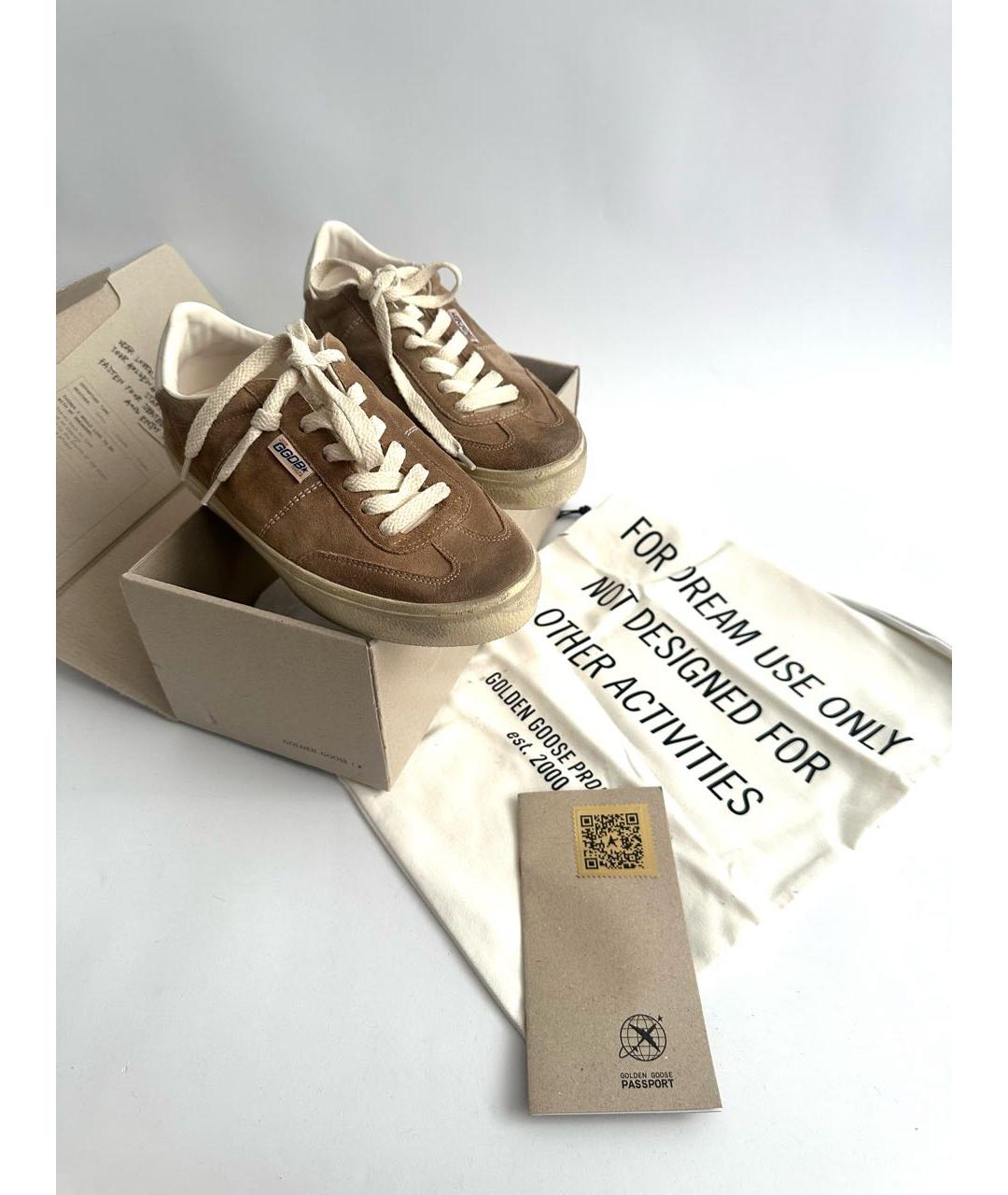 GOLDEN GOOSE DELUXE BRAND Коричневые замшевые кеды, фото 2