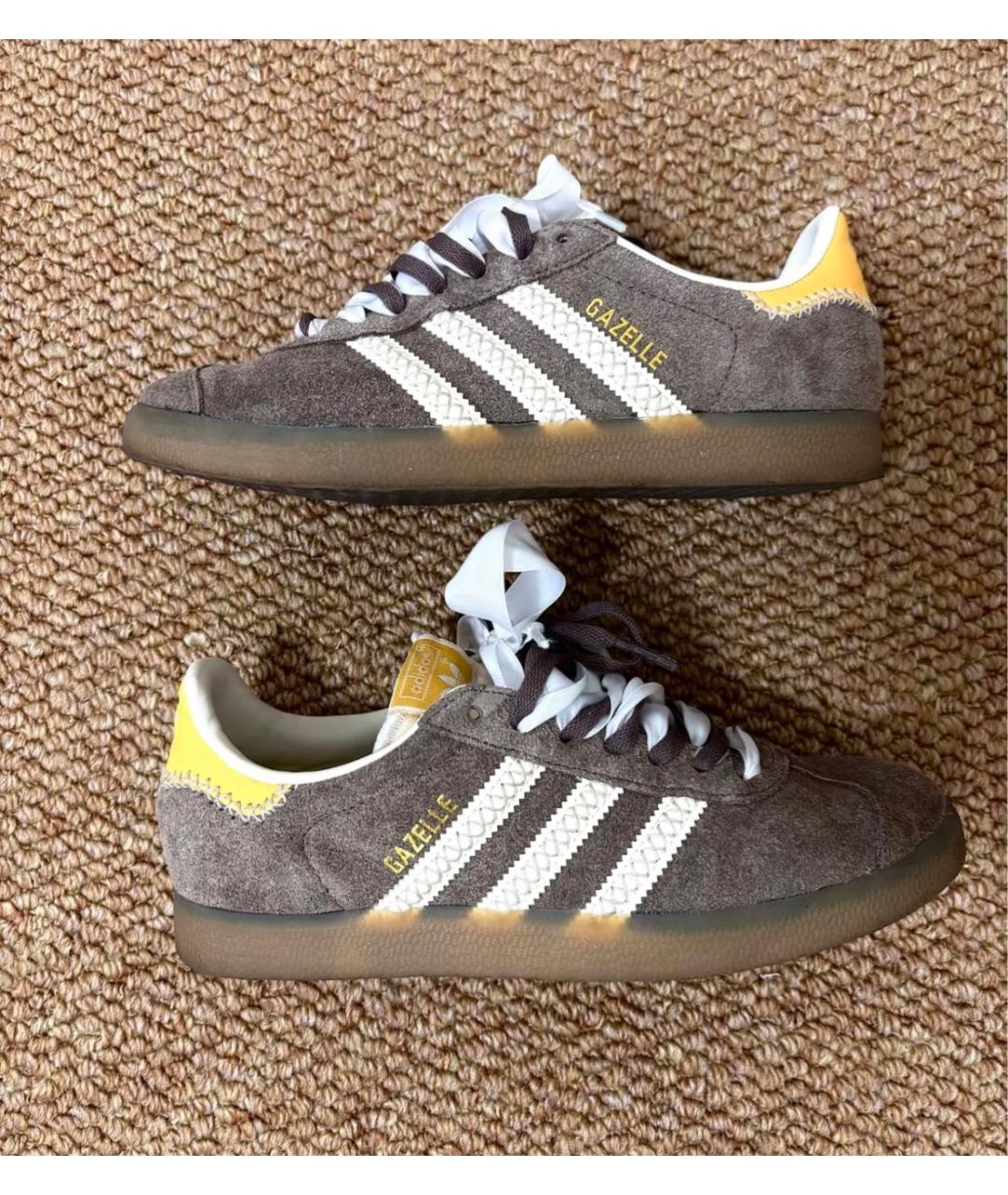 ADIDAS Коричневые замшевые кроссовки, фото 3
